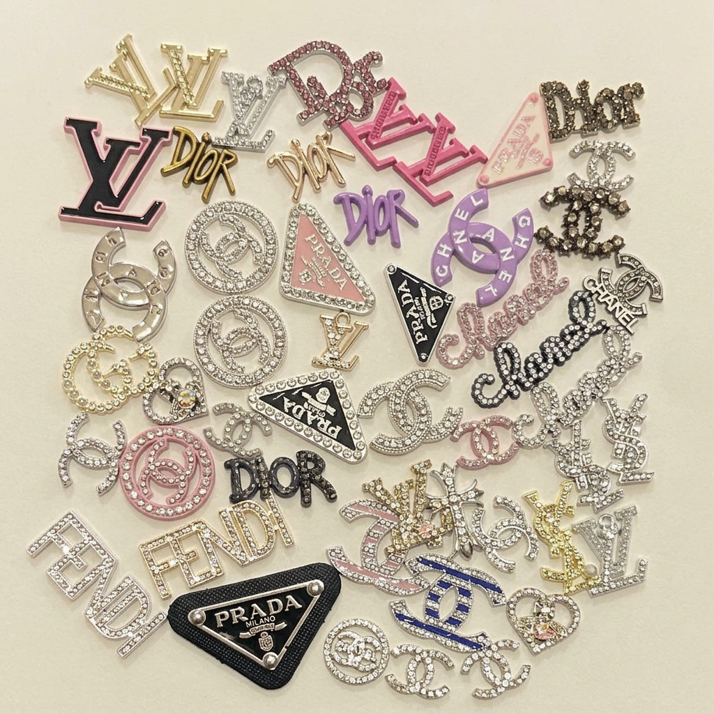 50pc Designer Charms - Ivory Background