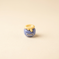 Honeypot Blue - Warm Ivory Background