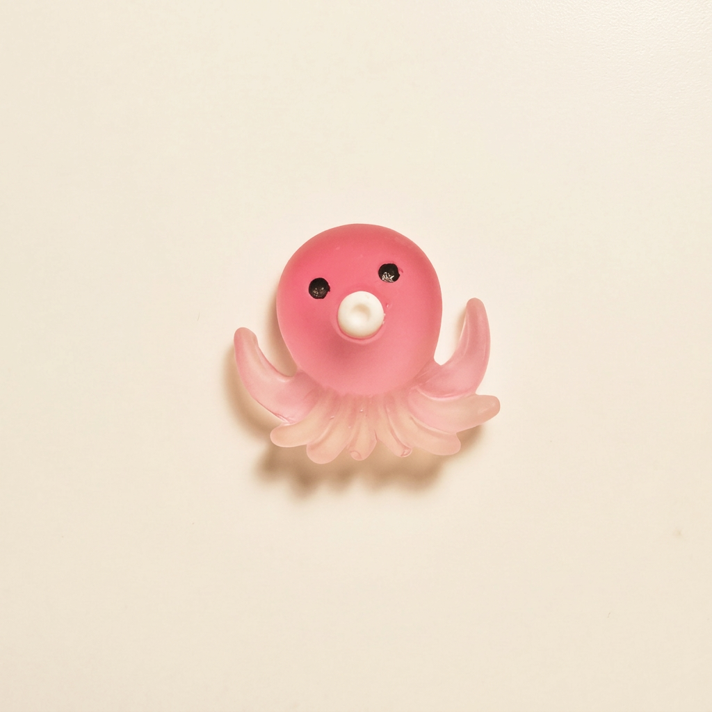 Octopus Pink - Warm Ivory Background