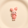 Pink Piglet Full Body - Warm Ivory Background