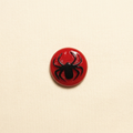 Spider Red Circle - Warm Ivory Background