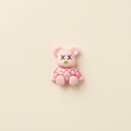 XX Bear Light Pink - Warm Ivory Background
