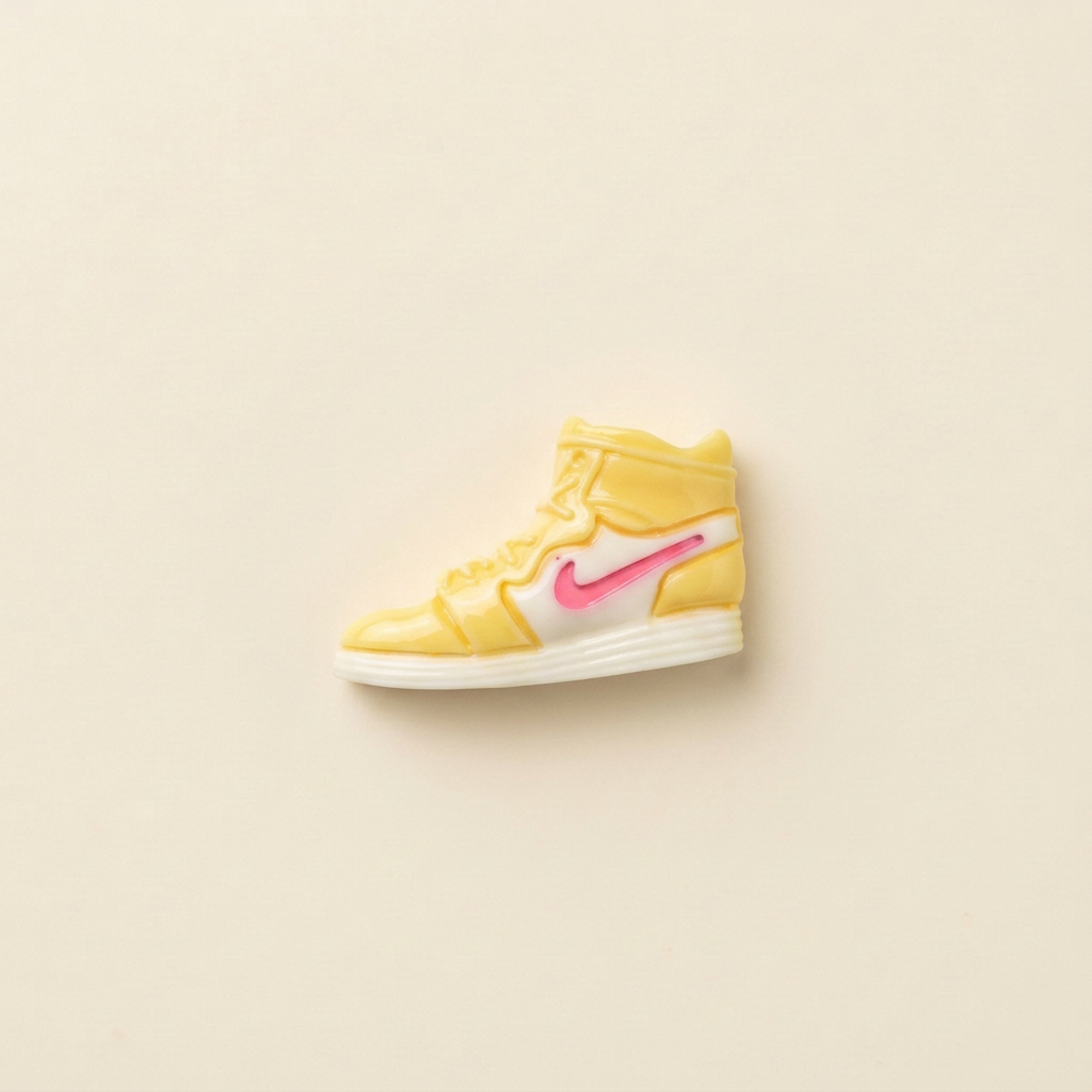 Yellow Nike Shoe - Warm Ivory Background